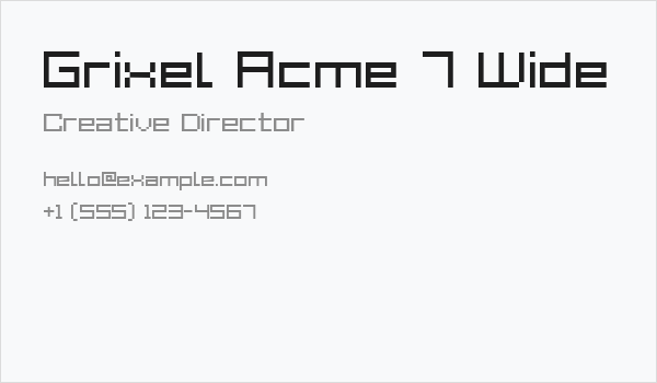Grixel Acme 7 Wide Business Card