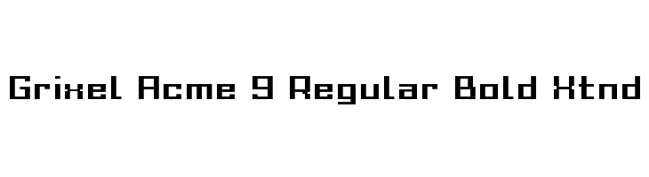 Grixel Acme 9 Regular Bold Xtnd Font