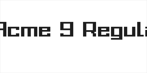 Grixel Acme 9 Regular Bold Logo