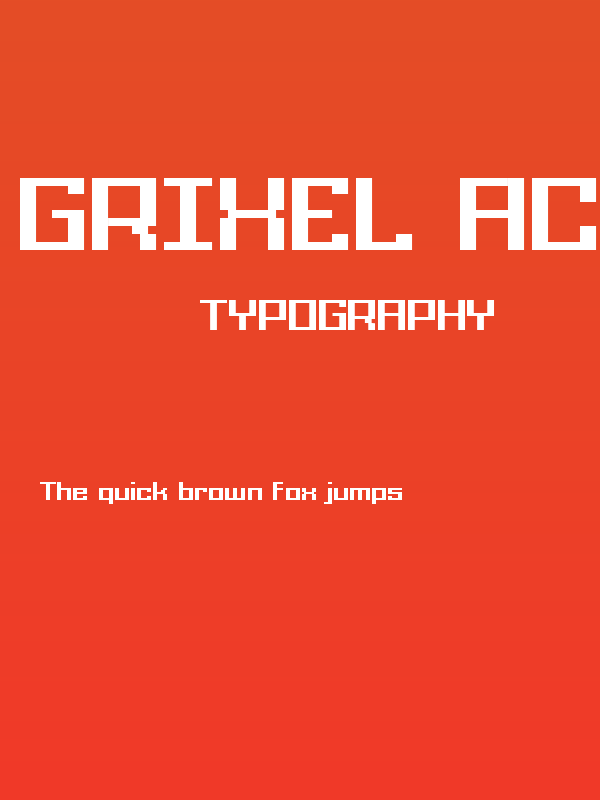 Grixel Acme 9 Regular Bold Poster