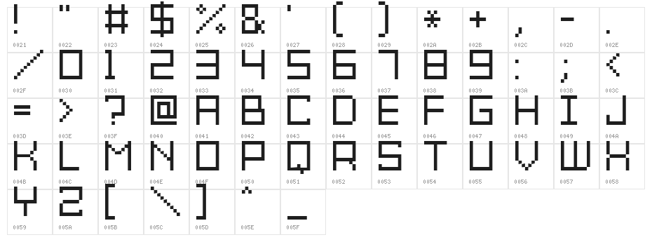 Grixel Acme 9 Regular Xtnd Character Map