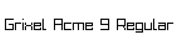 Grixel Acme 9 Regular Font