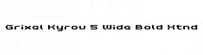 Grixel Kyrou 5 Wide Bold Xtnd  font caratteri gratis