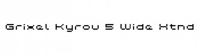 Grixel Kyrou 5 Wide Xtnd  font caratteri gratis