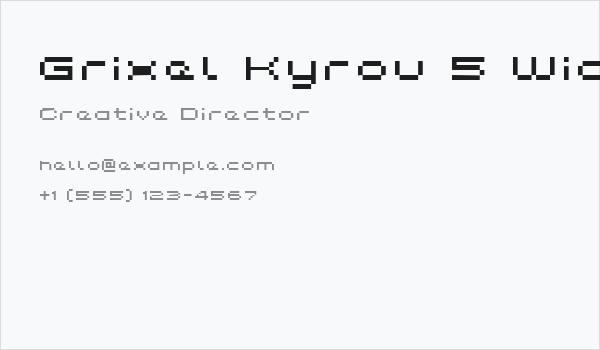 Grixel Kyrou 5 Wide Xtnd Business Card