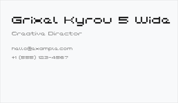 Grixel Kyrou 5 Wide Business Card