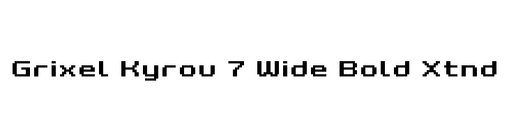 Grixel Kyrou 7 Wide Bold Xtnd Font