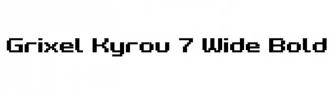 Grixel Kyrou 7 Wide Bold  font caratteri gratis
