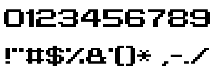 Grixel Kyrou 7 Wide Bold Font OTHER CHARS