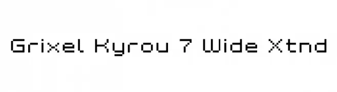 Grixel Kyrou 7 Wide Xtnd  font caratteri gratis
