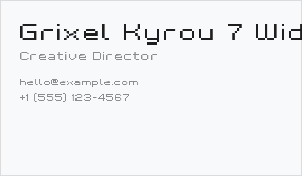 Grixel Kyrou 7 Wide Xtnd Business Card