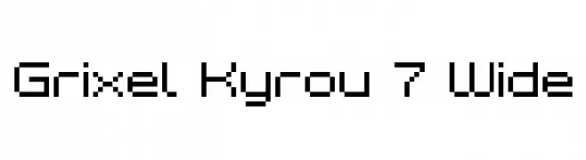 Grixel Kyrou 7 Wide  font caratteri gratis