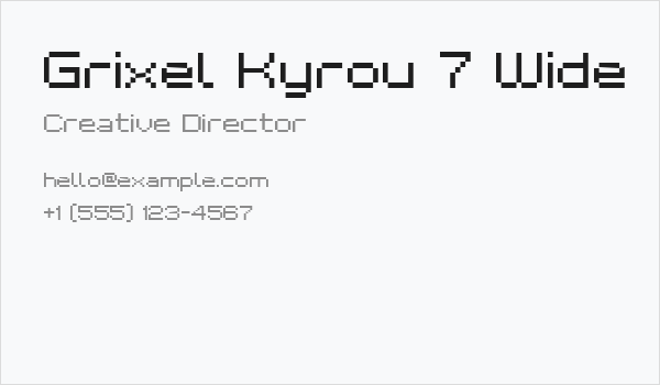 Grixel Kyrou 7 Wide Business Card