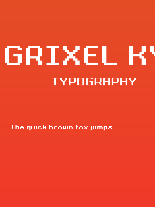 Grixel Kyrou 9 Regular Bold Xtnd Poster