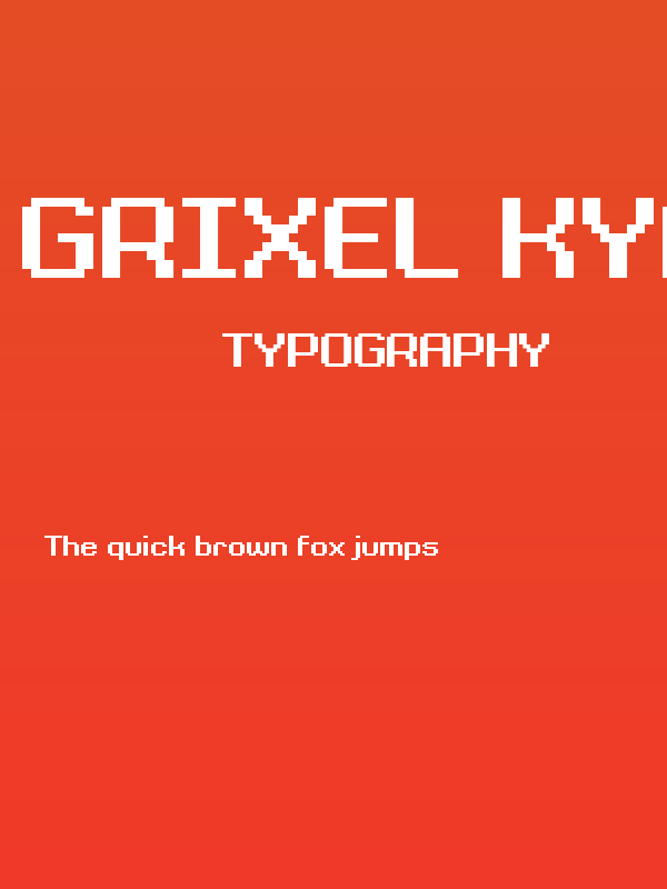 Grixel Kyrou 9 Regular Bold Poster