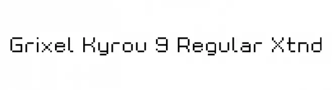 Grixel Kyrou 9 Regular Xtnd  免费字体下载