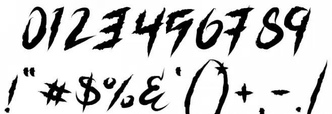 Grizzly Attack Font OTHER CHARS