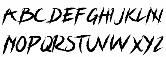 Grizzly Attack Schriftart Groß