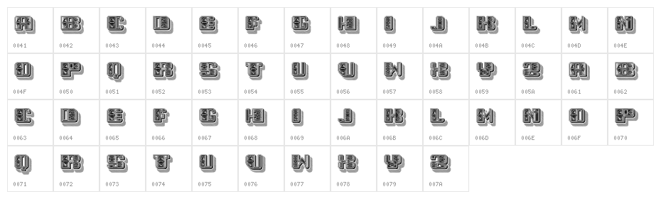 Groan Regular Character Map