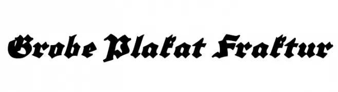 Grobe Plakat Fraktur  Descarca Fonturi Gratis