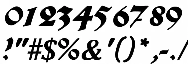 Grobe Plakat Fraktur Font OTHER CHARS