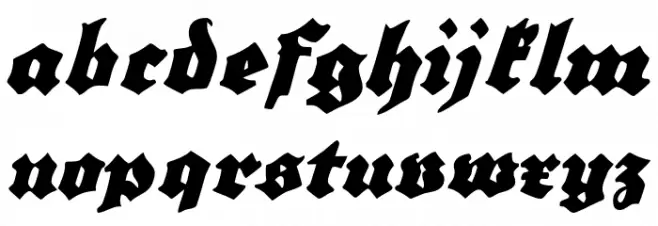 Grobe Plakat Fraktur Fuentes MINÚSCULAS