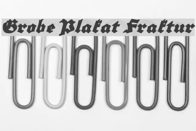 Grobe Plakat Fraktur Font examples