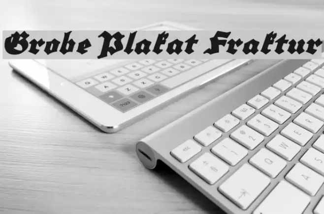 Grobe Plakat Fraktur Font examples