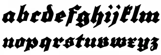 Grobe Plakat Fraktur Font LOWERCASE