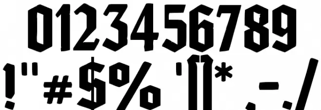 GrobeDeutschmeister Font OTHER CHARS