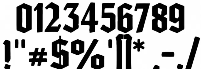 GrobeDeutschmeister Font OTHER CHARS