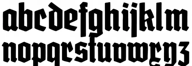 GrobeDeutschmeister خط أحرف صغيرة