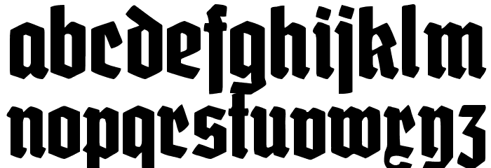 GrobeDeutschmeister Font LOWERCASE