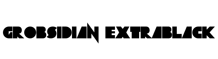 Grobsidian ExtraBlack Font