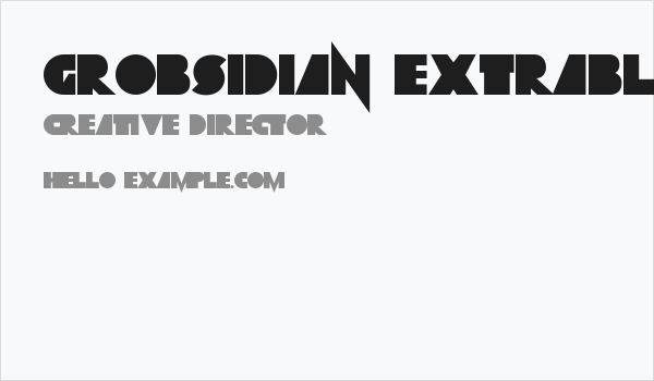 Grobsidian ExtraBlack Business Card