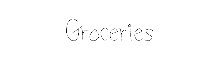 Groceries Font