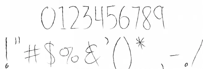 Groceries Font OTHER CHARS