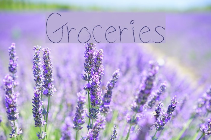 Groceries Font examples