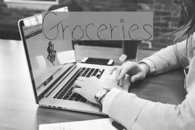 Groceries Font examples