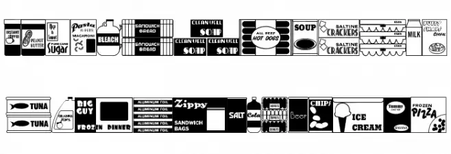 Grocery Items JL Font Litere mari