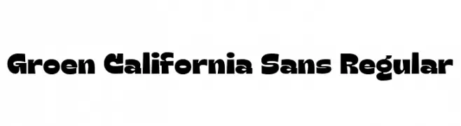 Groen California Sans Regular  Fuentes Gratis Descargar