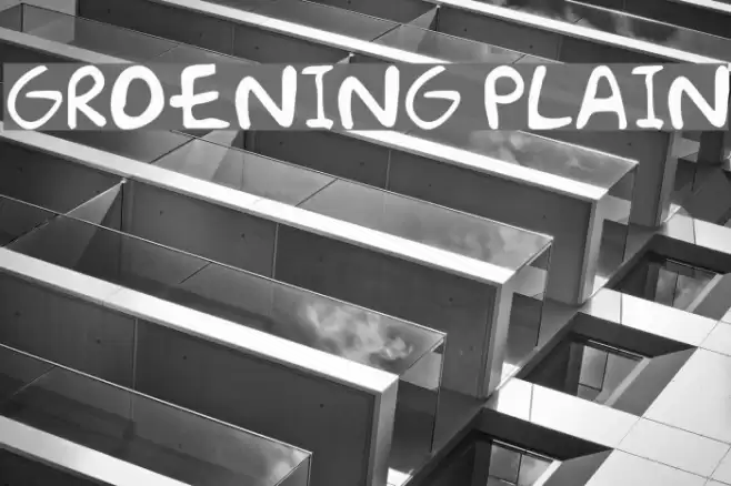 Groening Plain Font examples