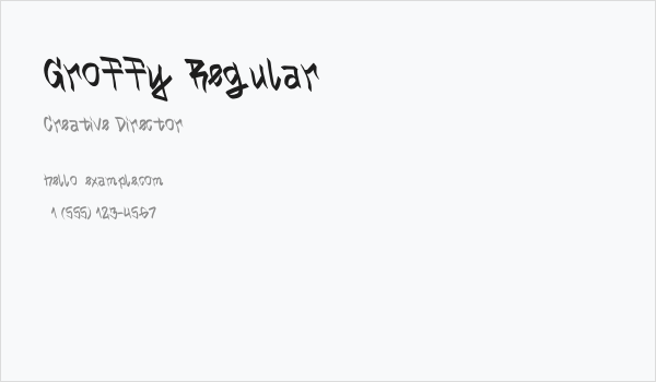 Groffy Regular Business Card