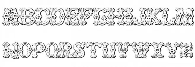 Grolier Beveled Schriftart Groß