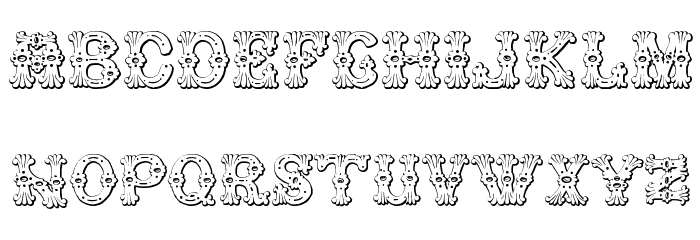 Grolier Beveled Font LOWERCASE