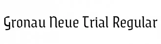 Gronau Neue Trial Regular  Frei Schriftart Herunterladen
