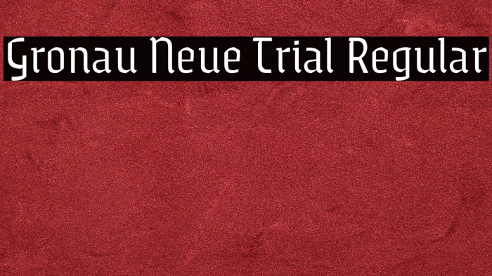Gronau Neue Trial Regular Example 3