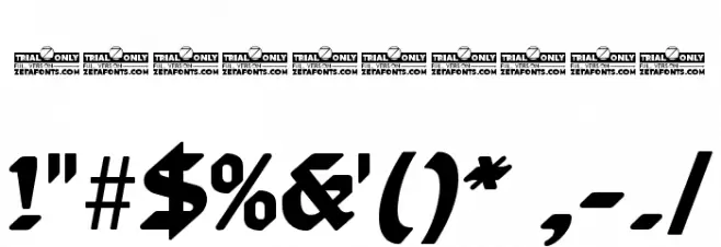 Gronau Trial Fette Font OTHER CHARS