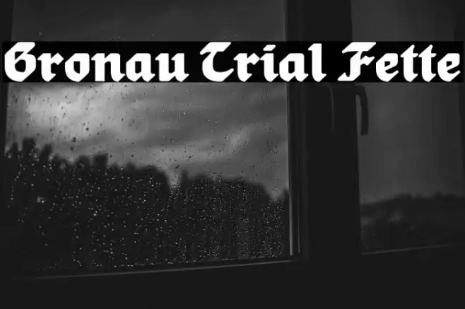 Gronau Trial Fette Font examples