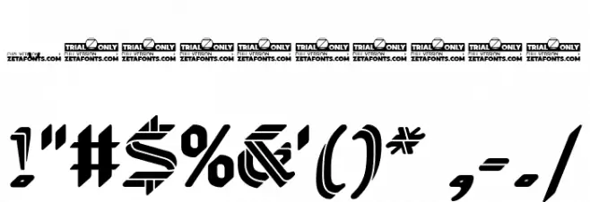 Gronau Trial Inline Font OTHER CHARS